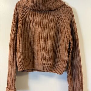 Charlotte Russe Warm Brown Cowl Neck Sweater